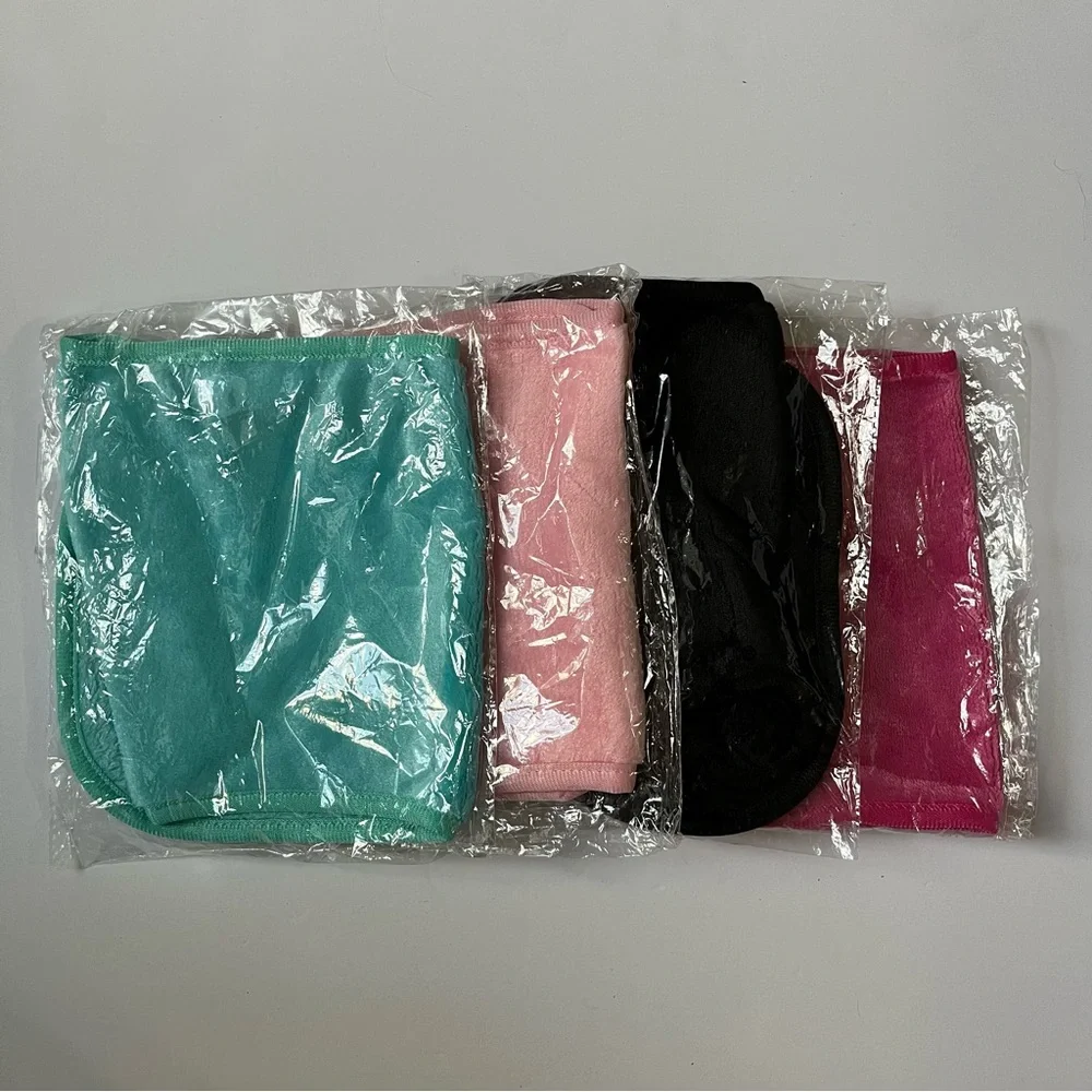 Makeup Remover Cloth Microfiber Cleaning Cloth (Set of 4 Towels) Blue Pink Black